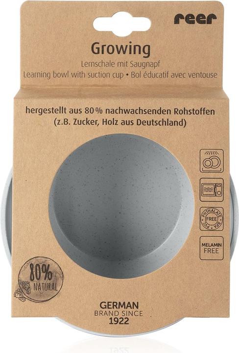 Actual product image Reer Growing Bowl with suction cup grey
