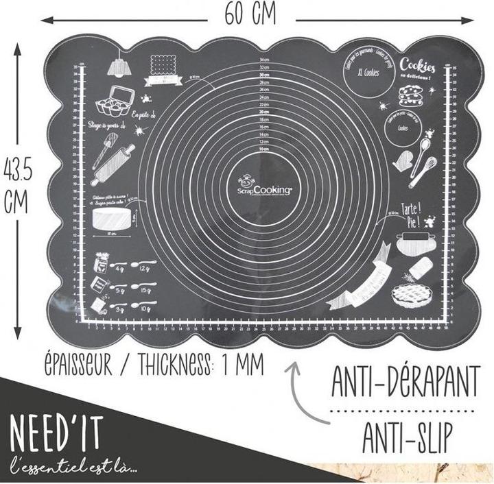 Produktbild ScrapCooking Silikon-Backmatte Need'it (43.50 x 60 cm)