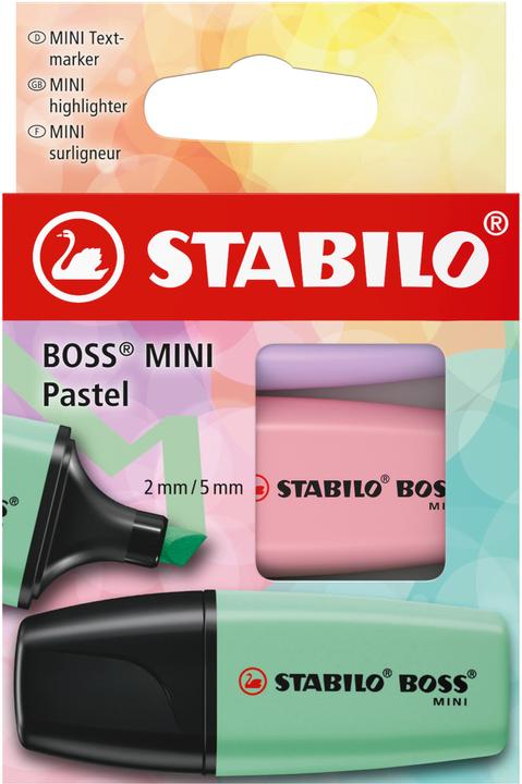 Produktbild STABILO Boss Mini Pastell 3er Etui (rosa und minze, Lila, 5 mm, 3 x)