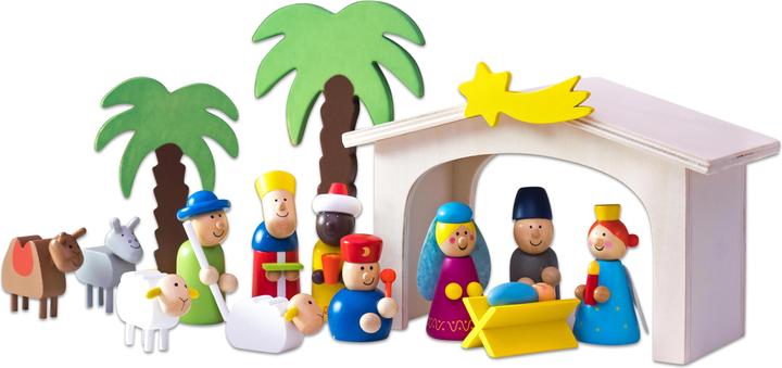 Actual product image Wooden Christmas crib