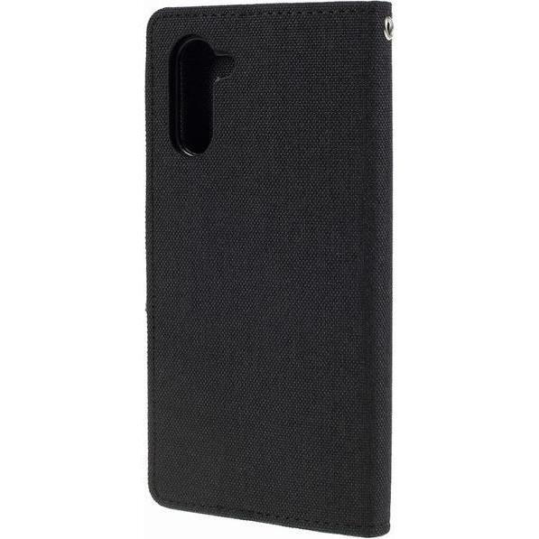 Thumbnail - Goospery Canvas Diary Series (Samsung Galaxy Note 10), Smartphone Hülle, Schwarz