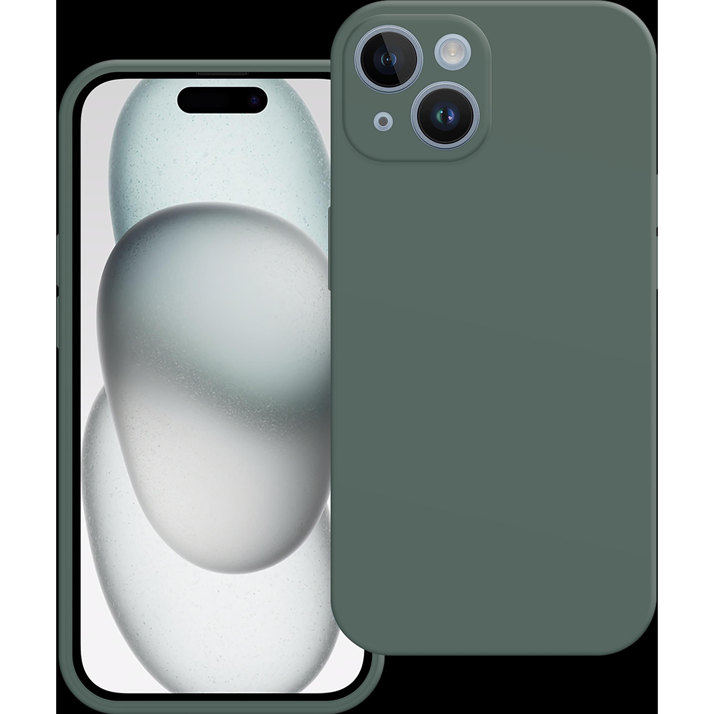 Cazy Silikon Hülle Kompatibel mit iPhone 15 - Soft TPU Schutz - (Apple iPhone 15), Smartphone Hülle, Grün