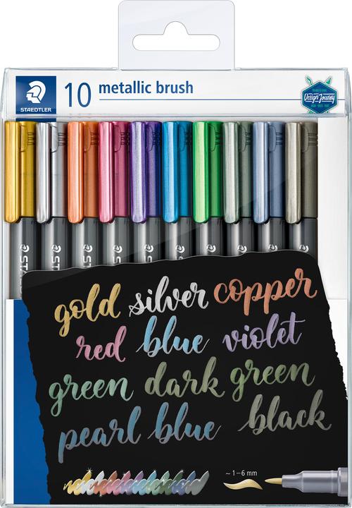 Staedtler Metallic Brush (Multicoloured, 6 mm, 10 x)