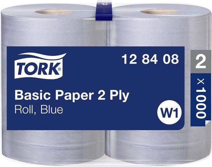 Tork Standard-Papierwischtücher, Rolle Blau W1 128408 (2 x)