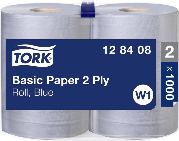 Actual product image Tork Standard Paper Wipes, Roll Blue W1 128408 (2 x)