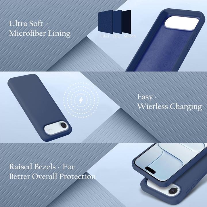 Actual product image Cadorabo Case for iPhone 17 AIR TPU Liquid Silicone Cover (Apple iPhone 17 Pro)