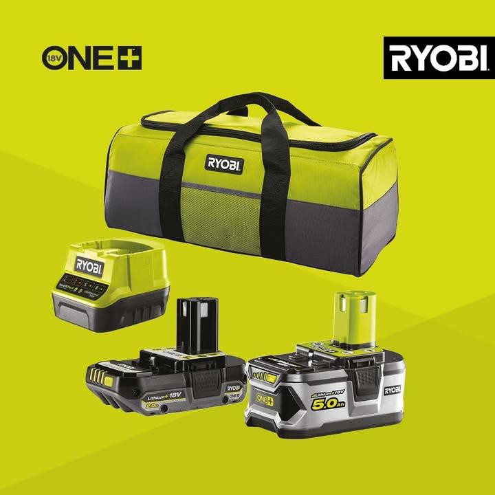 Actual product image Ryobi Ensemble de 9 outils 18V avec perçage, vissage, ponçage, sciage et éclairage