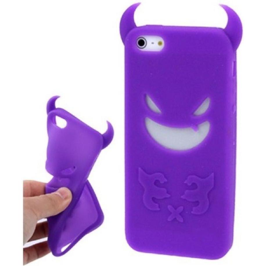 König Design Handy Hülle Schutz Case Cover Schale Bumper Etuis für Apple iPhone SE Lila Neu (Apple iPhone SE), Smartphon...