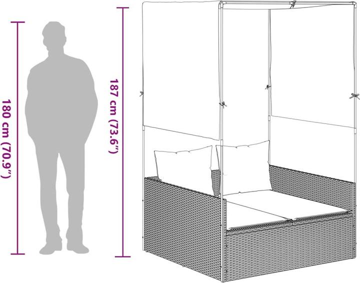 Immagine prodotto vidaXL Doppel-Sonnenliege (118 cm)