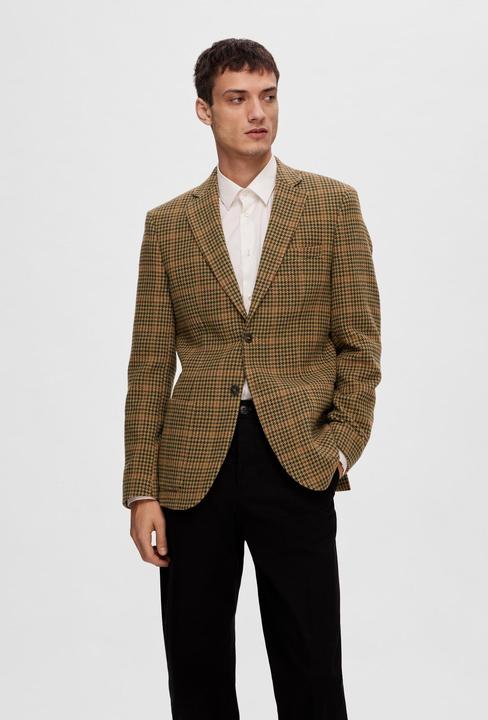 Actual product image Selected Plaid Single Breasted Blazer (48)