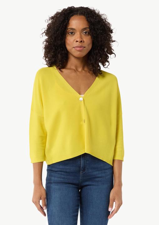 Image du produit Comma Strickjacke Strickjacke im Boxy-Look mit Perlmuttknopf (XS)