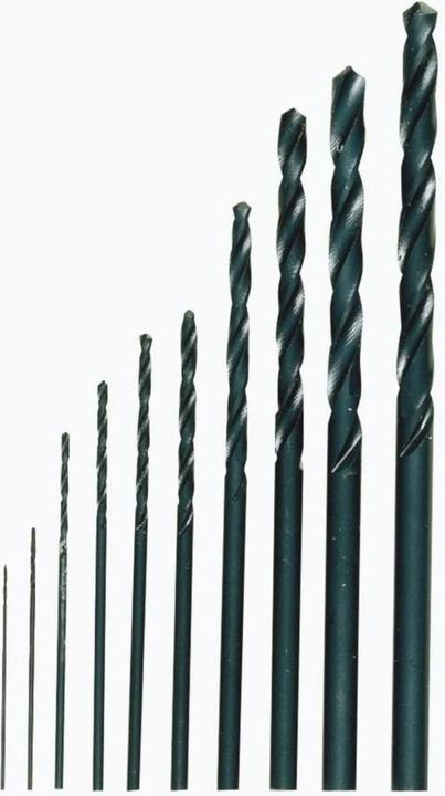 Proxxon Set of twist drills (0.3 mm, 0.5 mm, 0.8 mm, 1 mm, 1.2 mm, 1.5 mm, 2 mm, 2.5 mm, 3 mm, 3.2 mm)