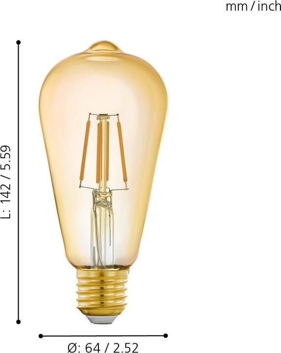 Energie-Label EGLO Leuchtmittel 11865 (E27, 500 lm, 1x)