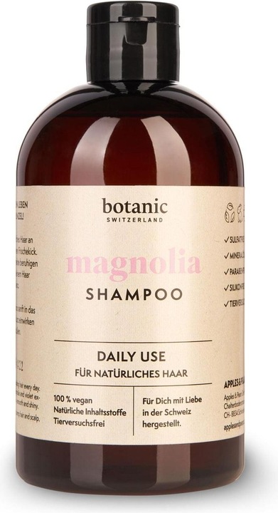 Image du produit Botanic Switzerland magnolia | Shampoo für natürliches Haar (500 ml, Shampoing liquide)