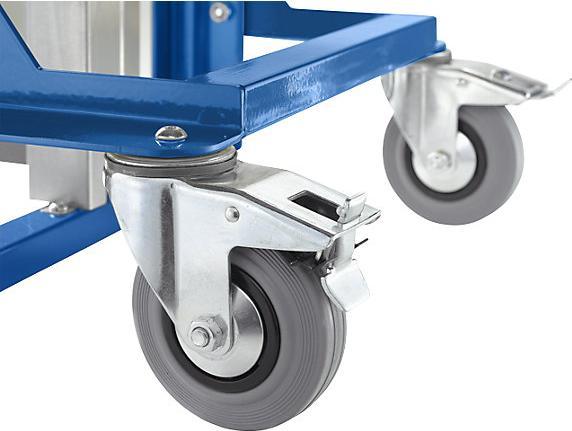 Image du produit kaiserkraft Élévateur mobile, avec fourches fermées réglables, avec galets.