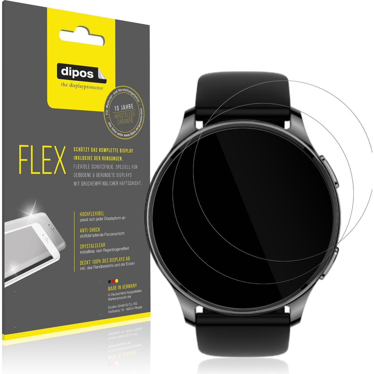 Dipos 3D Full Cover Schutzfolie, Smartwatch Schutzfolie, Transparent