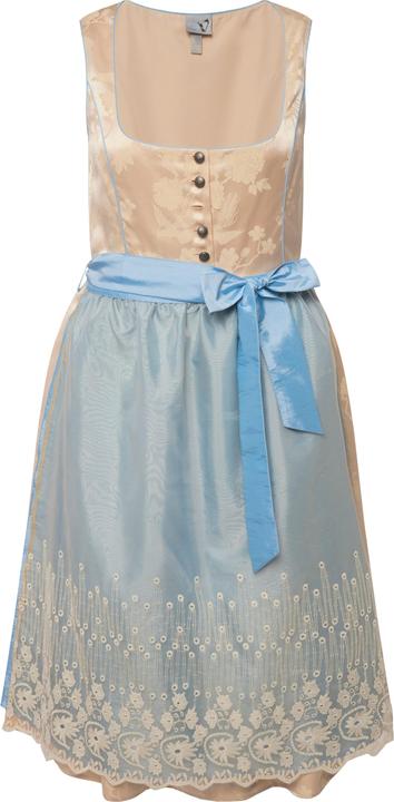 Produktbild Ulla Popken Dirndl, Goldbrokat, Stickerei, Carree-Ausschnitt, ärmellos (48)