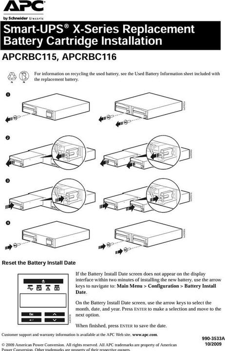 Actual product image APC APCRBC115 Replacement battery No. 115