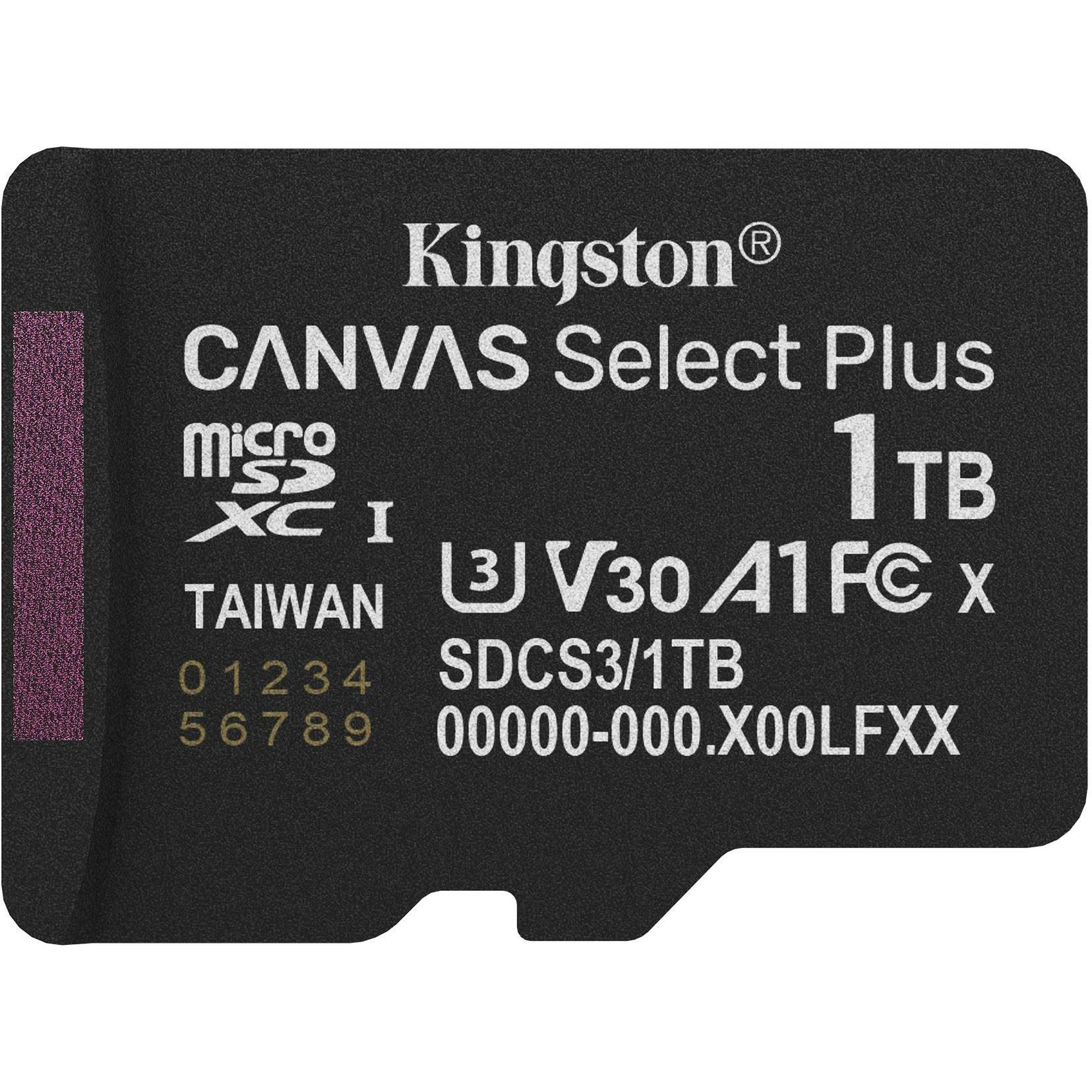 Kingston Canvas Select Plus (1000 GB, microSDXC, U3, UHS-I) (SDCS3/1TBSP)