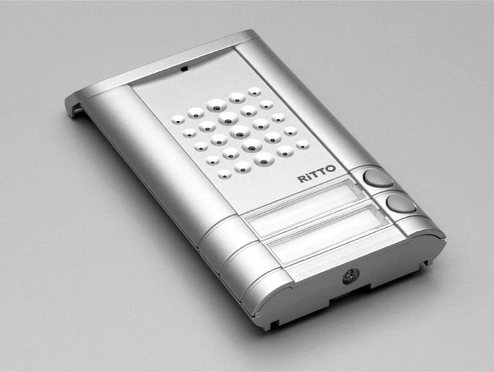 APC Station de porte 2 boutons blanc alu 1271942