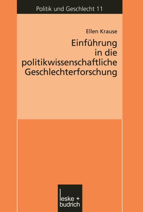 Produktbild Einführung in die politikwissenschaftliche Geschlechterforschung (Deutsch, Ellen Krause, 2012)