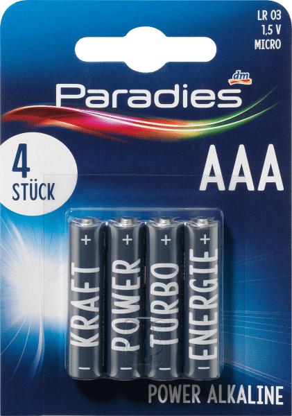 Produktbild Paradies Batterien Power Alkaline Micro AAA (4 Stk., AAA)