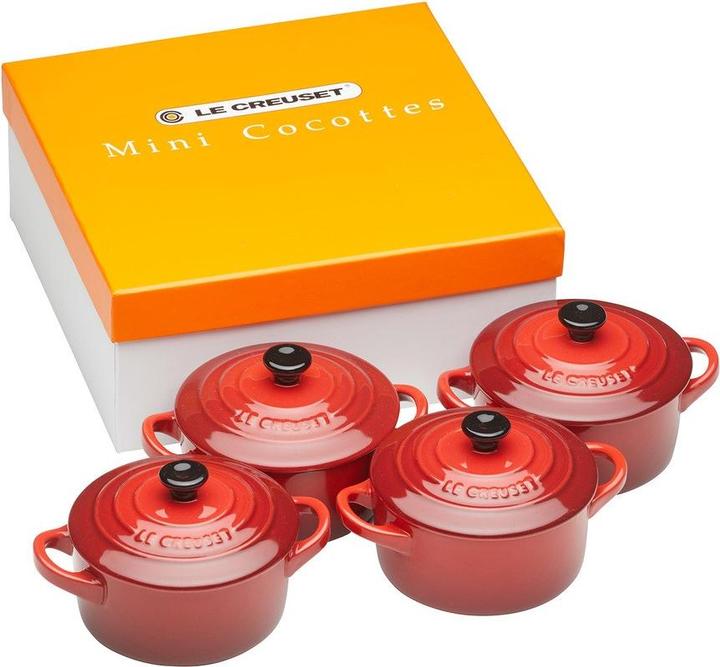 Produktbild Le Creuset Mini-Cocotte 4er Set «Kirschrot»