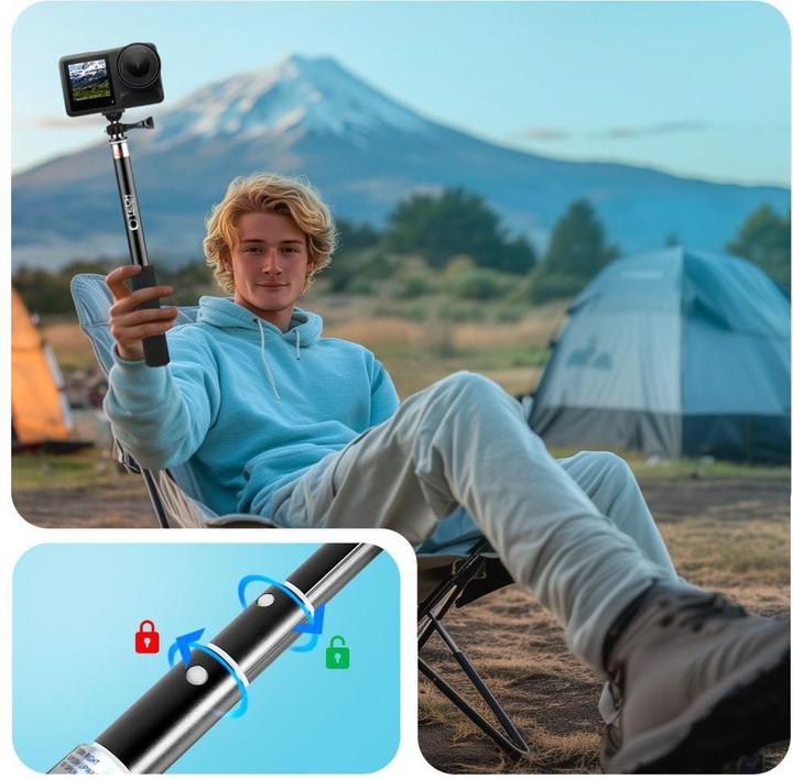 Immagine prodotto Tech-Protect GA100 Monopad & Selfie Stick for GoPro / DJI - Black