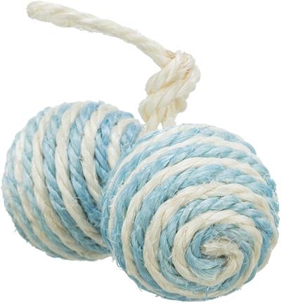Produktbild Trixie 2 Bälle am Seil Sisal D=4.5cm (Ballspielzeug Katze)