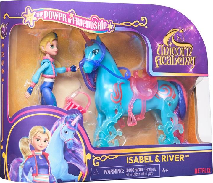 Produktbild Unicorn Academy - Isabel und Einhorn River (mit echter Mähne und Schweif sowie Bürste)