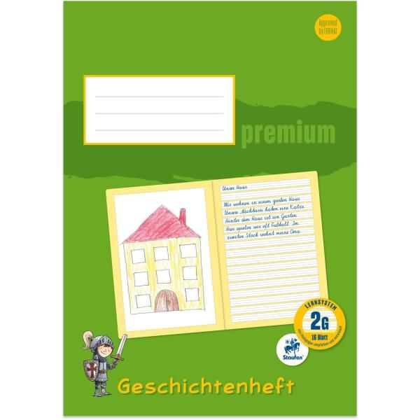 Actual product image Staufen Storybook Premium ruled 2G lined DIN A4 without margin, 16 sheets (A4, Special ruling, Soft cover)