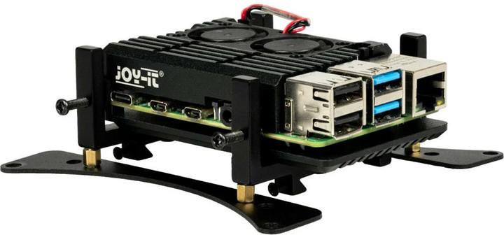 Actual product image Joy-it Mounting kit for top-hat rail mounting Black