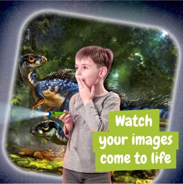 Produktbild Science4you Dino Taschenlampe für Kinder ab 4+ Jahren - Dinosaurier Spielzeug: Projektor Lampe mit 2