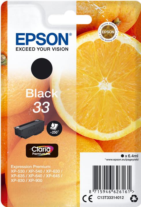 Produktbild Epson C13T3331401033 Tintenpatrone schwarz 250 Seiten ISO/IEC 24711 64 ml Schwarz (BK)