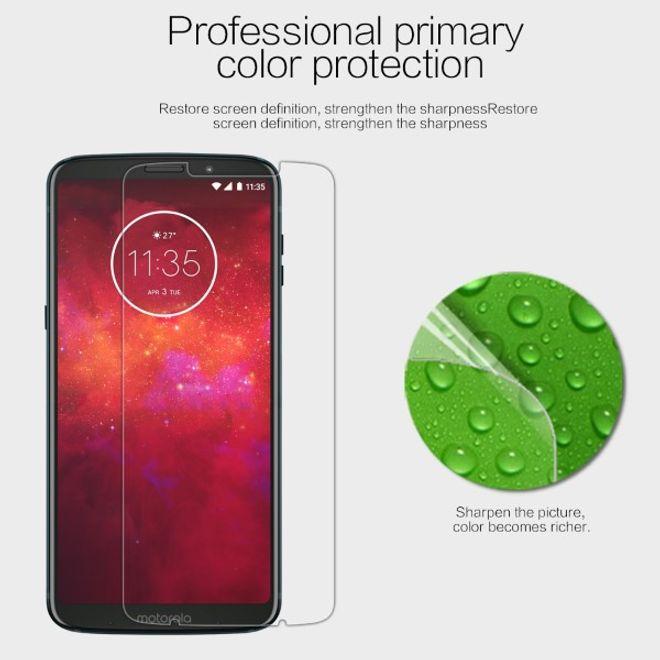 Actual product image Nillkin Super Clear Series Protective Film (1 Piece, Motorola Moto Z3 Play)