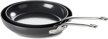 Actual product image Greenpan Barcelona Pro 2-delige Pannenset met keramische antikleeflaag 24/28 cm (28 cm, Pan set + pot set, Aluminium)
