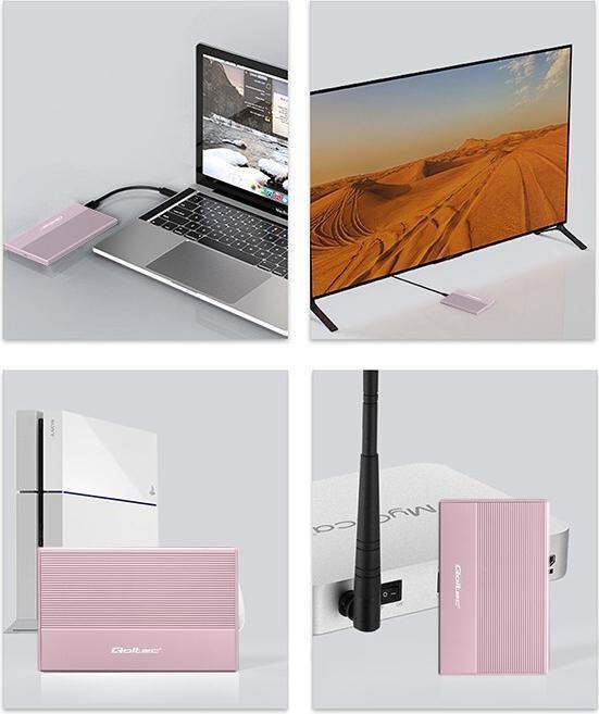 Produktbild Qoltec Gehäuse für SSD HDD 2,5', SATA, USB3.0, 2TB (2.5")