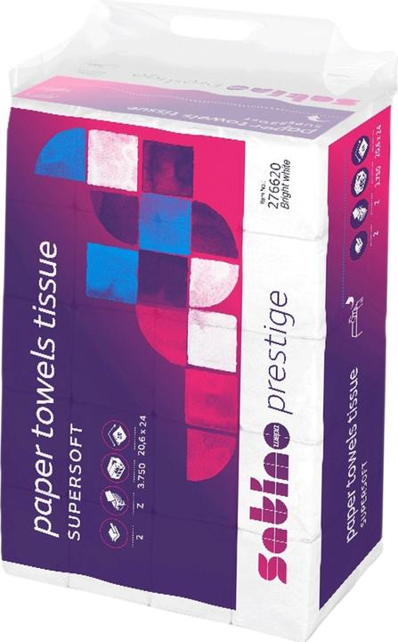 Satino by Wepa Falthandtücher Premium, 2-lag. Zell. Weiss, Pack à 4000 Stück (200 x)