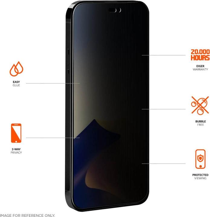 Immagine prodotto Eiger Mountain Glass Black (1 Pezzo/i, Apple iPhone 14 Pro)