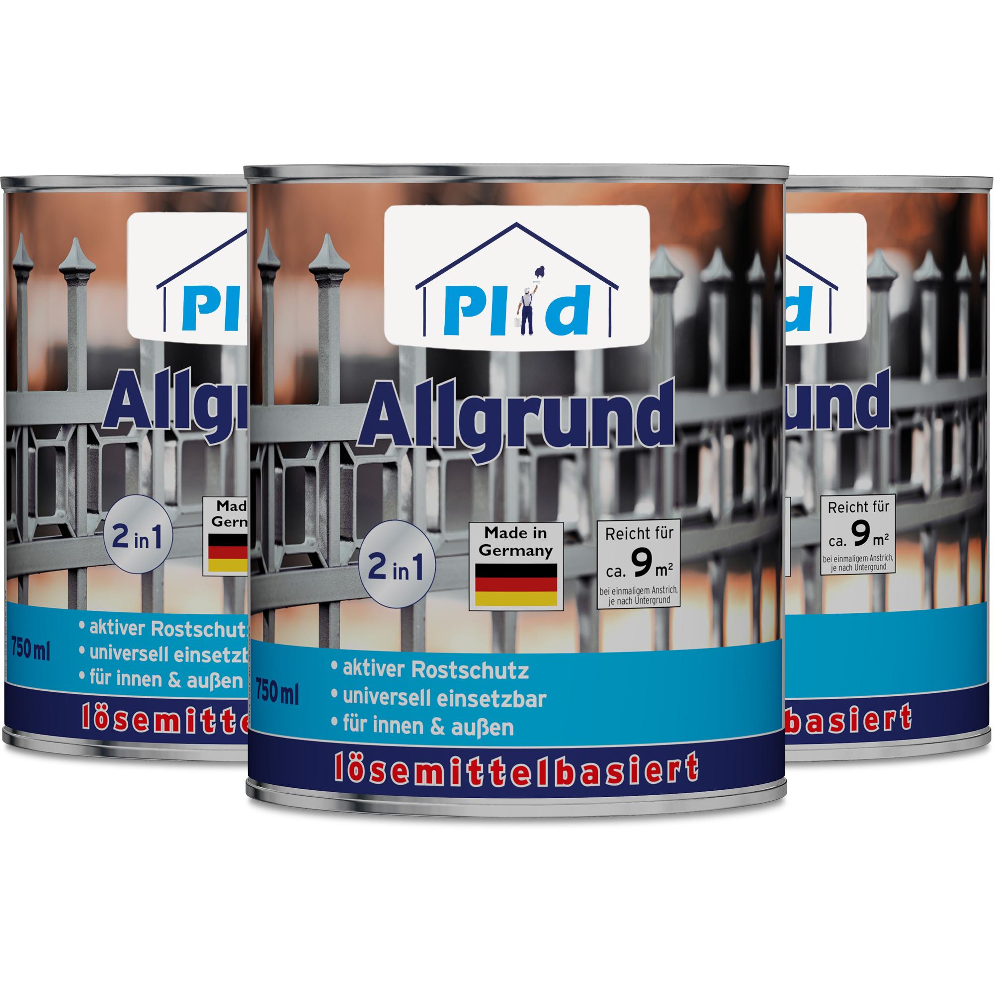 Plid, Wandfarbe + Spezialfarbe, Allgrund Rostgrundierung 2,25L Weiss für ca. 27m² /Aktiver Rostschutz Grundierung (Weiss...