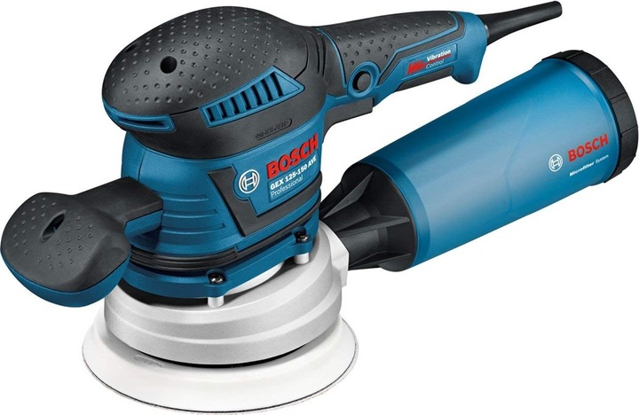 Bosch Professional GEX 125-150 AVE Set inkl. L-BOXX (Exzenterschleifer, 400 W)