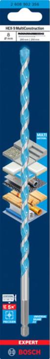 Produktbild Bosch Professional Zubehör Expert HEX-9 Multi Construction Bohrer, 8 x 200 x 250 mm (8 Millimeter)