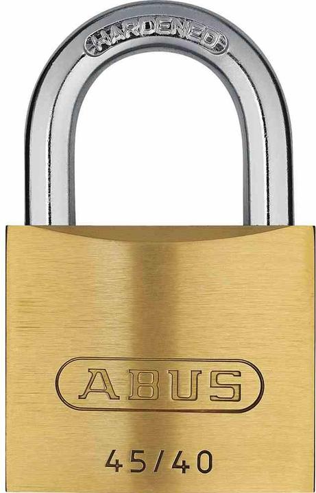 Abus Brass padlock 45/40 - with precision pin cylinder with mushroom head pins - 05098 -