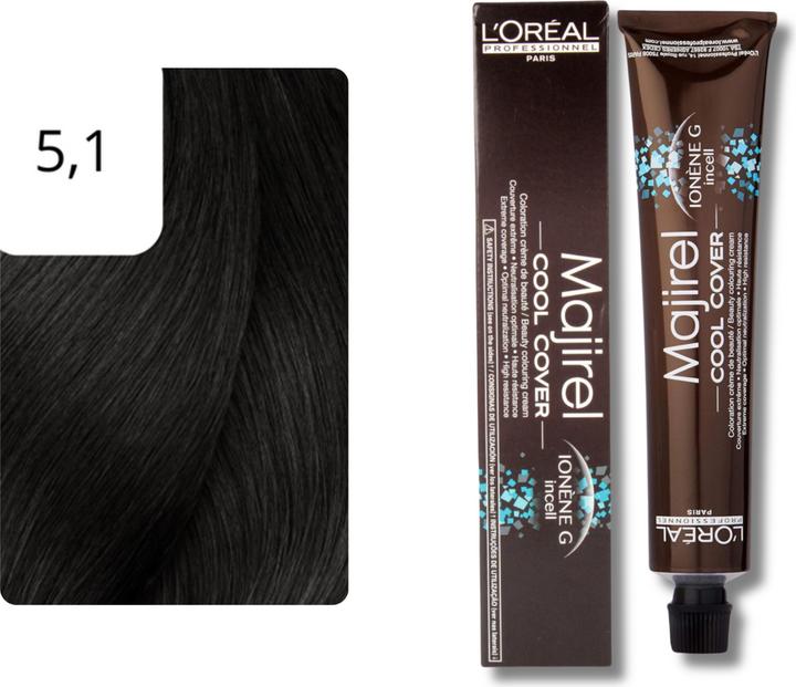 Image du produit L'Oréal Professionnel Majirel Cool Cover couleur de cheveux (5,1 Frêne brun clair)
