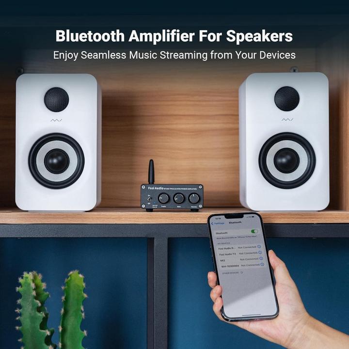 Produktbild Fosi Audio BT20A Stereo HiFi-Verstärker – Bluetooth 5.0 – 2 × 100 W (Verstärker)