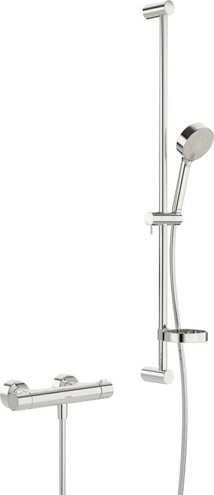 Hansa Hansaprisma Duscharmatur, kürzbar, Handbrausengrössen, 95 mm, Eco-Funktion, 3-strahlig, 4808