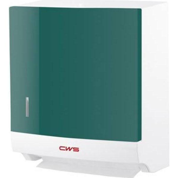 CWS, Distributore di asciugamani di carta, Pannello per dispenser di carta pieghevole Paradise Paper Slim verde Vari colori per un ambiente