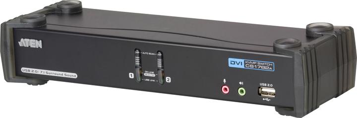 Aten CS1782A, 2 Port USB Hub KVM Switch mit 3D, DVI & 7.1