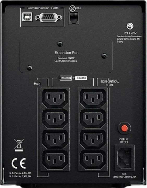 Image du produit Cyberpower PR1500ELCD Line-Interactive 1500VA/1350W Sinsuwelle AVR LCD Sortie(8) IEC RS232 USB HID EPO SNM... (1500 VA, 1350 W, Line-interactive Onduleur)