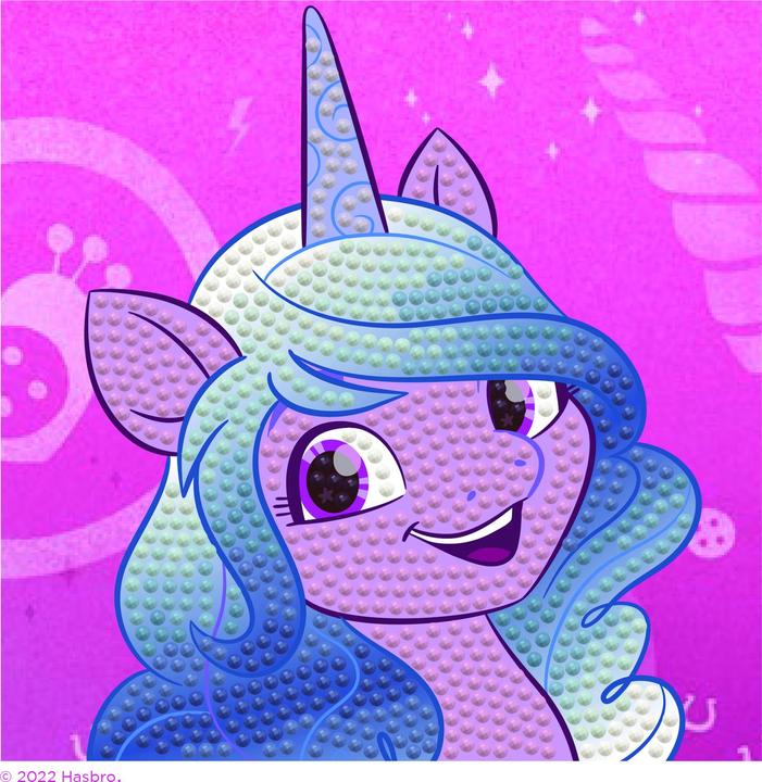 Produktbild Diamond Dotz DOTZIES® Original Diamond Painting Set My Little Pony mit 6 Motiven: 2 Bilder 15 x 15 cm, 2 Armbände
